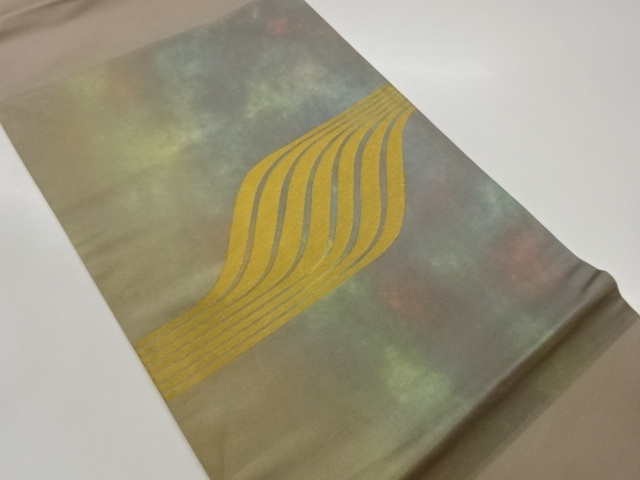 幾何学模様織出し名古屋帯